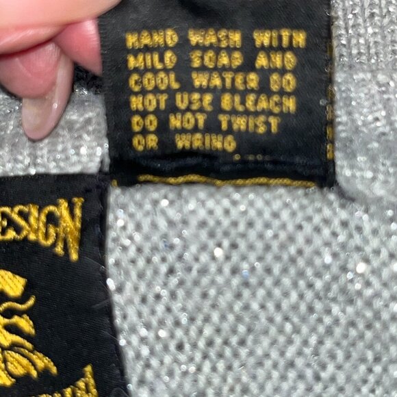 Vintage 80'S METALLIC AWARD DESIGN WESTERN APPAREL SILVER & LAME CACTUS DESIGN L - Picture 12 of 12